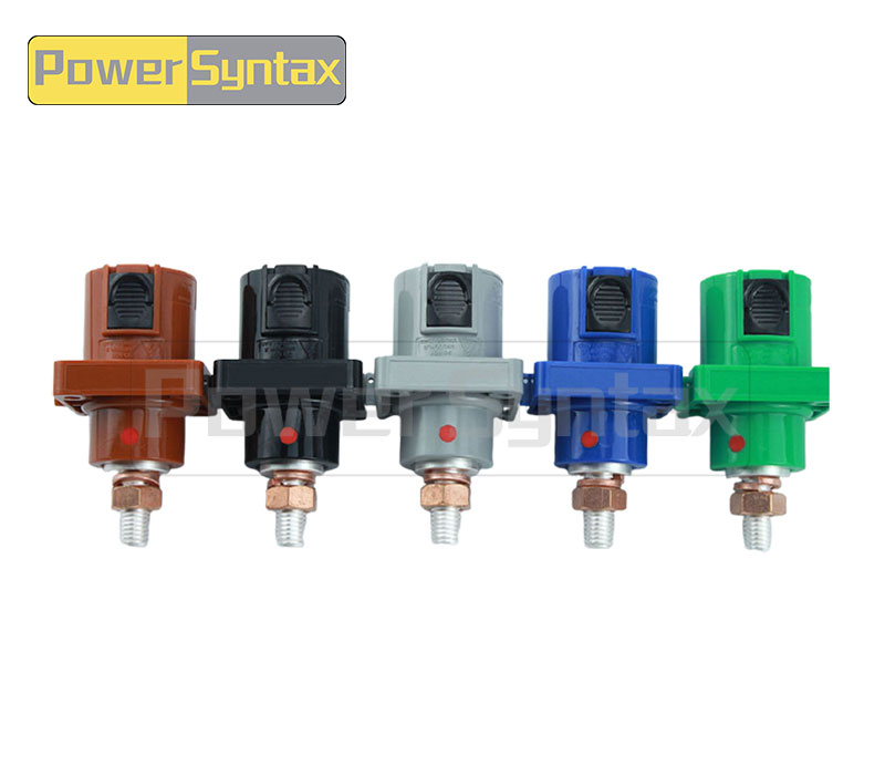 PowerSyntax Panel Source Full Set of 5 x 400A IP67 High Current Power Connectors European Standard Male Sockets PSM Series
