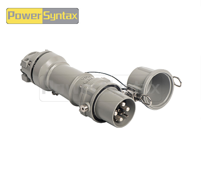 PowerSyntax Shore Power High Current Industrial Male Plug Straight Type 4P 250A 400V IP67 Part No. MB250A-AP-S