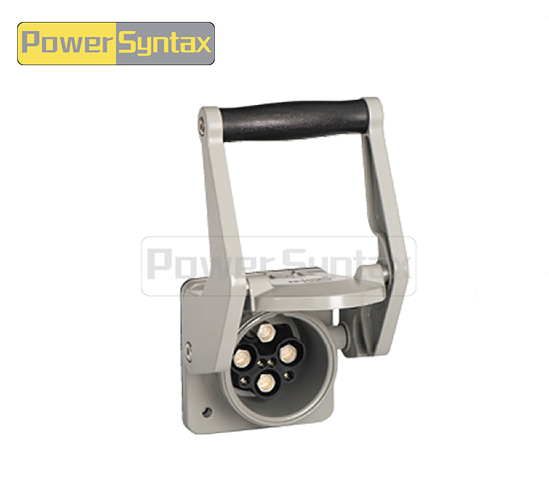 PowerSyntax Shore Power High Current Industrial Panel Mounted Female Socket 4P 250A 400V IP67 Part No. MB250A-AS