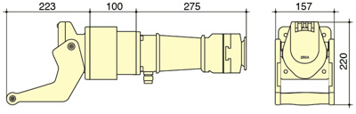 PowerSyntax Shore Power High Current Industrial Panel Mounted Male Connector 4P 250A 400V IP67 Part No. MB250A-L-BP