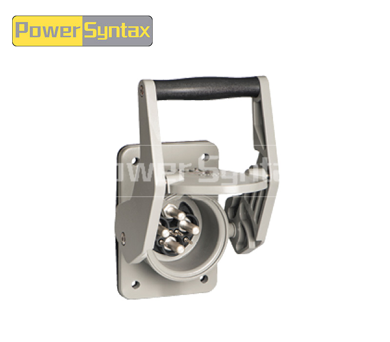 PowerSyntax Shore Power High Current Industrial Panel Mounted Male Socket 4P 350A 400V IP67 Part No. MB350A-BP