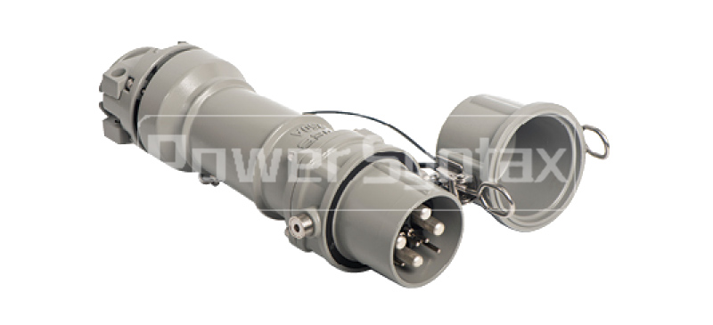 PowerSyntax Shore Power High Current Industrial Male Plug Straight Type 4P 250A 400V IP67 Part No. MB250A-AP-S