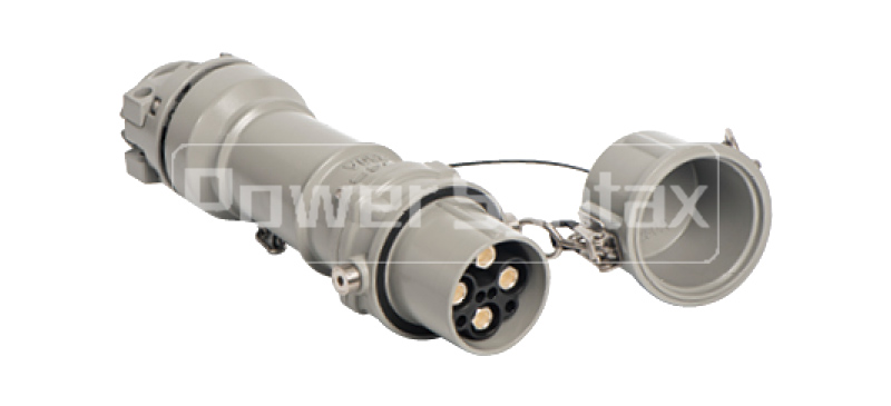 PowerSyntax Shore Power High Current Industrial Female Plug Straight Type 4P 250A 400V IP67 Part No. MB250A-BS-S