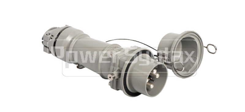 PowerSyntax Shore Power High Current Industrial Male Plug Straight Type 4P 350A 400V IP67 Part No. MB350A-AP-S