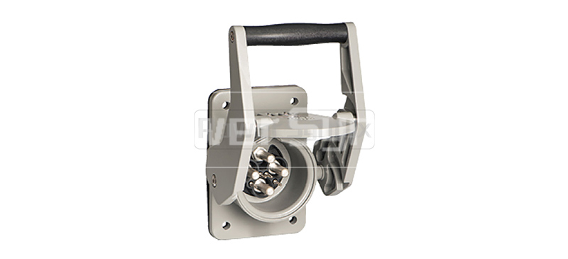 PowerSyntax Shore Power High Current Industrial Panel Mounted Male Socket 4P 350A 400V IP67 Part No. MB350A-BP